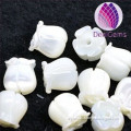 7mm white shell flower beads
